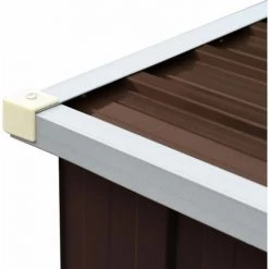 FIMEI Brennholzlager Verzinkter Stahl 330x84x152 Cm Braun -Aufbewahrung im Garten Verkäufe 2022 65772174 5