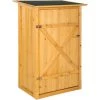 TECTAKE Gartenschrank Taman Mit Flachdach - Geräteschrank, Terassenschrank, Outdoor Schrank