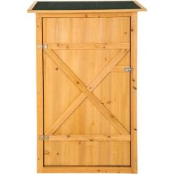TECTAKE Gartenschrank Taman Mit Flachdach - Geräteschrank, Terassenschrank, Outdoor Schrank -Aufbewahrung im Garten Verkäufe 2022 66352956 3