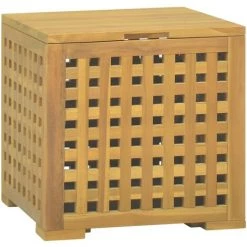 Seilbox 40x40x40 Cm Massivholz Teak VidaXL