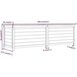 Outdoor-Kissenbox Anthrazit 200x50x56 Cm Massivholz Tanne VidaXL -Aufbewahrung im Garten Verkäufe 2022 67548915 3