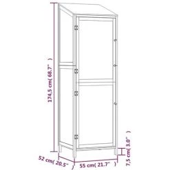 Geräteschuppen 55x52x174,5 Cm Massivholz Tanne VidaXL -Aufbewahrung im Garten Verkäufe 2022 67551710 3