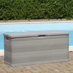 Gartenbox Grau 117×45×56 Cm VidaXL -Aufbewahrung im Garten Verkäufe 2022 8254402 5