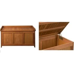 STILISTA® Gartenbox Shorea FSC 100% Inkl. Kissen Natur -Aufbewahrung im Garten Verkäufe 2022 8337961 5