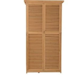 Outsunny® Geräteschuppen Gerätehaus Geräteschrank 4 Fächer Natur 7 Outsunny® Geräteschuppen Gerätehaus Geräteschrank 4 Fächer Natur -Aufbewahrung im Garten Verkäufe 2022 9156863 3