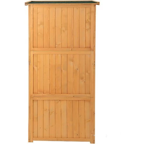 Outsunny® Geräteschuppen Gerätehaus Geräteschrank 4 Fächer Natur 4 Outsunny® Geräteschuppen Gerätehaus Geräteschrank 4 Fächer Natur – Bild 4